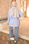 Baby Blue Front Detailed Linda Tunic - 4