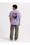 Men's Oversize Scorpio Printed Crew Neck T-Shirt with Back Detail - 2