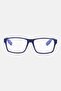 Men WRS7211S Rectangular Reading Glasses, Navy Blue