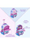 17” 3-Piece Trolley School Backpack with Lunch Bag & Pencil Case,Mermaid Pink - 8