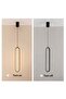 Cold White Light Bedside Chandelier, Modern Simple Room Bedroom Lamp, Minimalist Long Line - 6