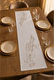 Pearl Blossom – Pearl & Crystal Embroidered Premium (White)Runner Tablecloth 38X138 - 2