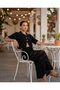 Summer Polo Neck Crop Top and Openwork Skirt Set - 2