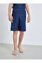 Kids Navy Blue Printed Short Sleeve T-Shirt and Shorts Pyjama Set - 4