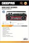 Radio Casset Recorder - Portable Speakers with USB, SD Slots, MP3 & BT | Built-in Microphone with Recording | Auto stop Function - 6