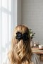 Bowknot Buckle Pearl Polka Dot Transparent Lace and Chiffon Fabric