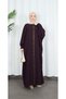 Bat Sleeve Leopard Stone Dress Purple Hnt8526 - 7