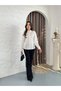 Women's Soft Satin Textured Gold Foil Button Detailed Stylish Shirt - 3