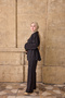 Women's Tie-Detail Shirt Suit Black - 4