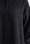 Ruffled Basic Robe Black - 5