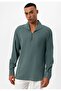 Apaş collar buttoned men's shirt - 6
