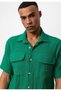 Muslin fabric men's short sleeve shirt - 5