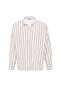 Striped long sleeve oversize linen shirt - 6