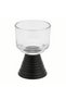 Black Metal Footed Glass Candle Holder for Contemporary Home and Dining Decoration – 11 cm