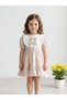 Girl's Floral Patterned Dress with Scallop Detail