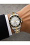 Men's Steel Strap Double Color Calendar Wristwatch - 3
