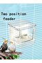Feeding Device Transparent Food Dispenser Double Slot Bird Automatic Feeder Large Capacity Splash... - 7