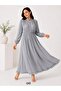 Women's Buttoned Front and Elastic Waist High Collar Skirt Ruffled Strawberry Fabric Dress - 7