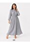 Women's Buttoned Front and Elastic Waist High Collar Skirt Ruffled Strawberry Fabric Dress - 4