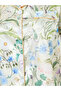 Floral Print Short Sleeve Satin Shirt and Pyjama Set - 3