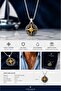 Stainless Steel Minimal Design Anthracite Gold and Silver Color Compass Necklace - 3