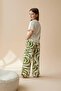 Pretty Cute Patterned Green Trouser Set - 2