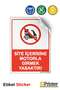 Entering the Site by Motor Vehicle Is Prohibited! Isg Warning Sign Sticker 70X100 cm