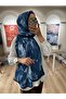 شال لونيرا ناعم بنقشة مميزة - أزرق داكن