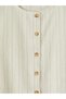Vizyon New Season Girls' Shirt with Ruffled Hem and Stripes - 3