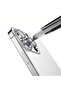 iPhone 15 Pro Compatible Camera Lens Protector Micro Glass T38357 - Silver - 6