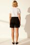 Women's Shorts High Waist Pleated Plain Pattern Straight Fit Tubular Leg Regular Length Woven Stylish - 5