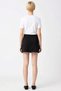 Women's Mini Shorts Skirt High Plain Pattern Finike Woven Fabric Belt Detailed Short Narrow Leg Stylish - 5