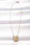 316L Steel Double Color Zircon Stone Heart Necklace 5886 - Teolsa5471-3711 - 2