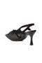 Black Stone Embellished Women's Evening Dress Shoes K262-3008 Z - 4