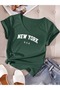 Women's New York Usa Printed V-Neck T-Shirt