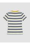 Vizyon New Season Crew Neck Striped Women's Ribbed T-Shirt - 6