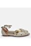 Large size women's flats 41-42-43-44- gold glitter - 2