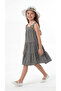 Hat and Bowknot Gingham Girl's Dress - 3