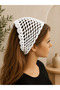 Elegant Hand-Knitted Mesh Lace Bandana Hair Accessory – Bohemian Chic for Daily Use - 3