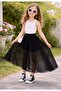Girl's Long Tulle Skirt with Lining