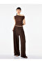 Wide-Leg Pleated Pants with Tie Waist