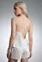 Maison Bride Lucienne Shorts Set - Ecru Satin Shorts Set, Bridal Shorts Set - 3