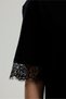Black Sleeveless T-Shirt with Lace Detail - 7