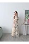 عباية لَنْن مع ظهر مطرز طراز mwt781 - 7