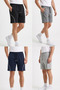 Men's Regular Fit Shorts with Front Piping Detail and Zippered Pockets