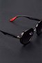 Lunex Unisex Sunglasses Black Smoked Glass Geometric Metal Frame Premium Design Uv400 - 3