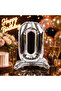 0 Silver Footed Foil Number Balloon 32 Inch Rps Birthday Party Decoration