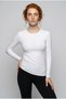 Women's Long Sleeve Crew Neck Cotton Lycra Stretchy Body T-Shirt Casual Sport Stylish Basic Clothing M-3Xl