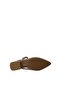 Women's Genuine Leather Thick Heeled Shoes - 3
