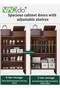 Shoe Cabinet with Door and Drawer, Large Capacity Freestanding Shoe Cupboard, Open Countertop Storag - 2